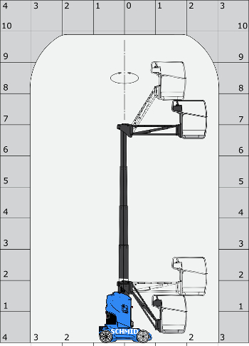 Teleskopmastbühne Manitou - 100 VJR Diagramm